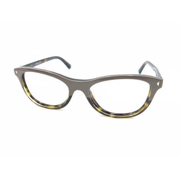 Prada VPR Gray Brown Tortoise Cat Eye Eyeglasses Frames 51-17 140 Italy Designer - Picture 8 of 12
